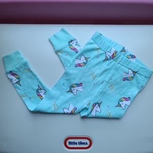 Toddler unicorn print pajama leggings 2T